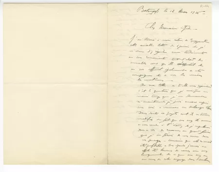 R-04-x A Lamblin à A Gide 12 mars 1926 recto