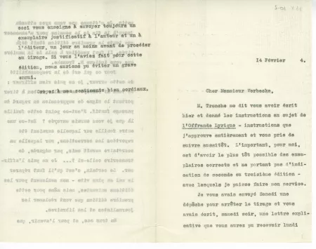 S-01-al A Gide à E Verbeke 14 fév 1914 recto