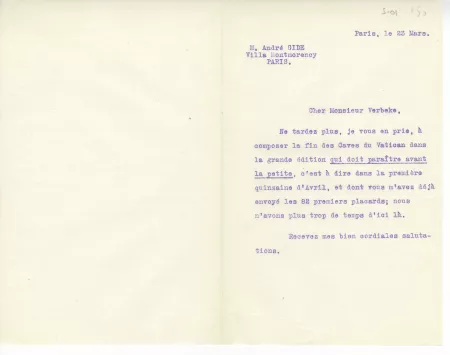 S-01-an A Gide à E Verbeke 23 mars 1914