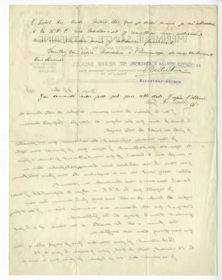 S-01-aq E Verbeke à A Gide 12 déc 1918 verso