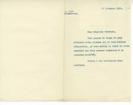 S-01-f A Gide à E Verbeke 17 nov 1913 bis