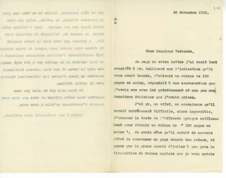 S-01-g A Gide à E Verbeke 20 nov 1913 recto