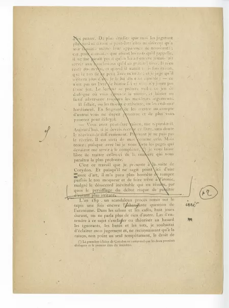 T-05-d Corydon début épreuve corrigée annotée par A Gide p02