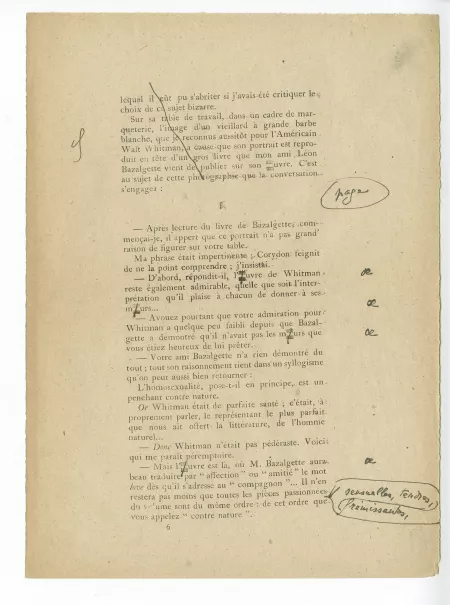 T-05-d Corydon début épreuve corrigée annotée par A Gide p06
