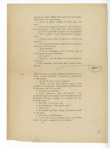 T-05-d Corydon début épreuve corrigée annotée par A Gide p20