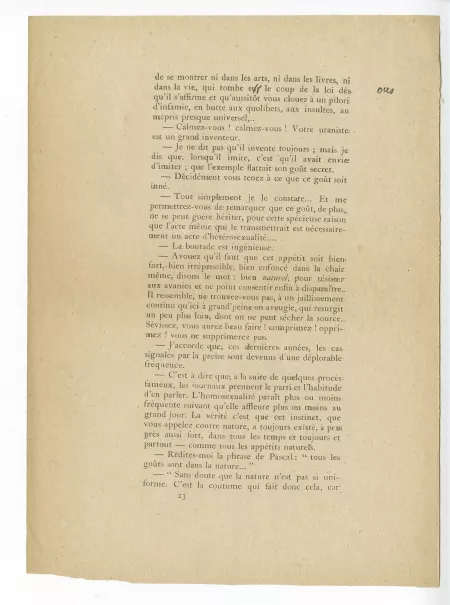 T-05-d Corydon début épreuve corrigée annotée par A Gide p23