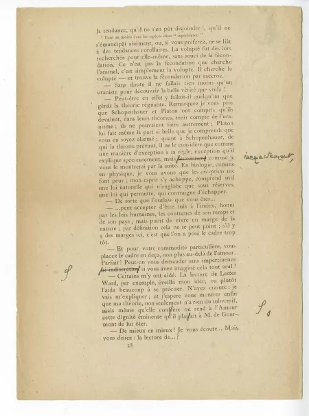 T-05-d Corydon début épreuve corrigée annotée par A Gide p28