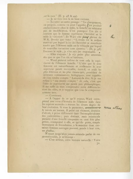 T-05-d Corydon début épreuve corrigée annotée par A Gide p30