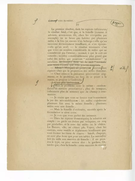 T-05-d Corydon début épreuve corrigée annotée par A Gide p33