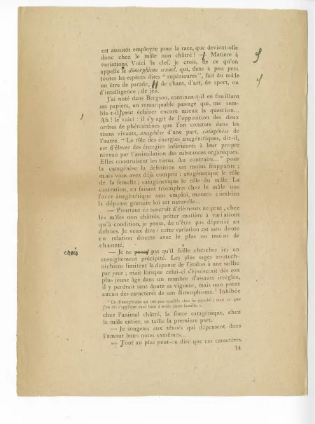 T-05-d Corydon début épreuve corrigée annotée par A Gide p34