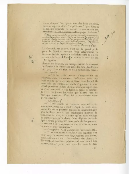 T-05-d Corydon début épreuve corrigée annotée par A Gide p35 recto
