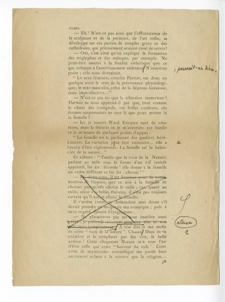 T-05-d Corydon début épreuve corrigée annotée par A Gide p36