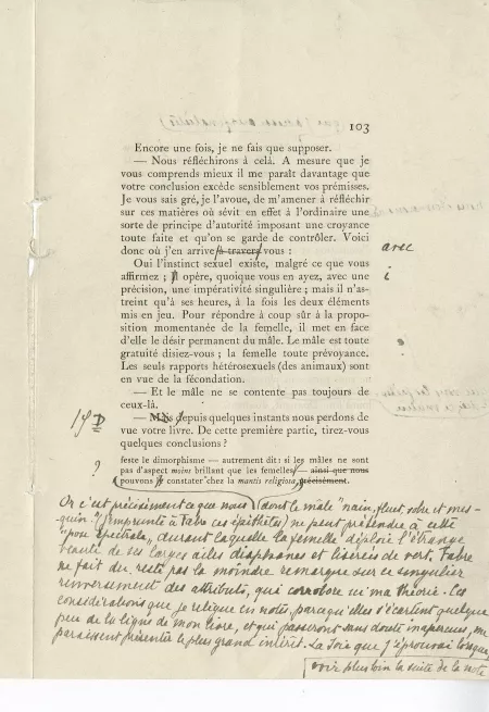 T-06-b Corydon épreuve corrigée annotée par M Van Rysselberghe p 103