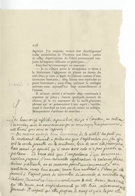 T-06-b Corydon épreuve corrigée annotée par M Van Rysselberghe p 108