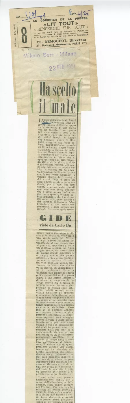 U-01-01-u C Bo sur mort A Gide 22 fév 1951 partie1