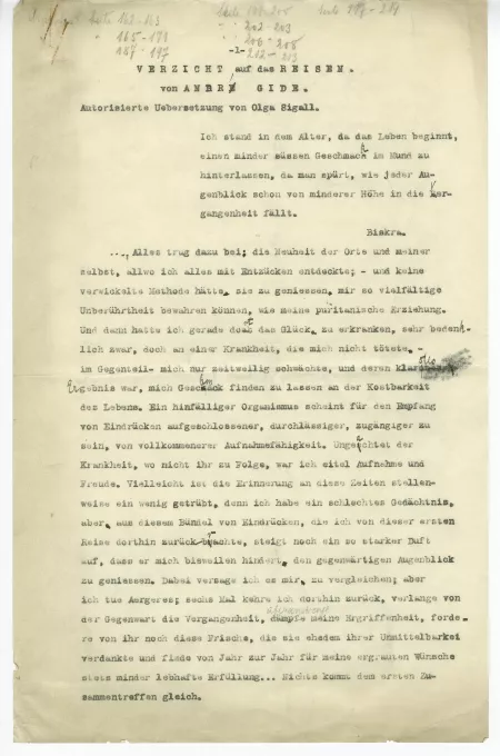 W-04-as A Gide Verzicht auf das Reisen trad O Sigall 1931 p 1