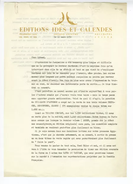 W-06-u Heyd à Gide 11 mars 1950 recto