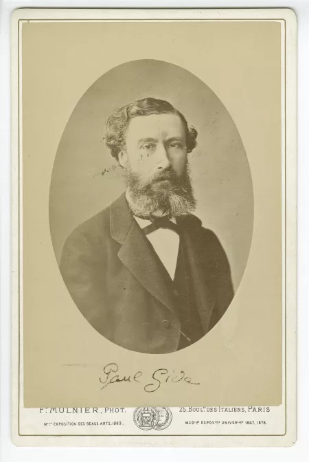 portrait photographique en buste de Paul Gide, père d'André Gide