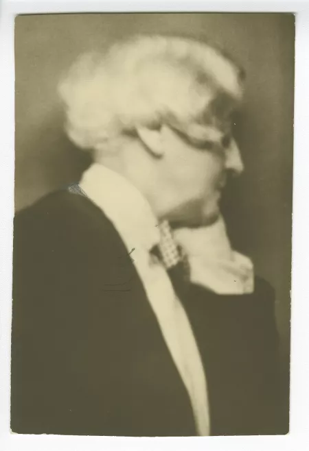 photographie en buste de Maria Van Rysselberghe, de profil