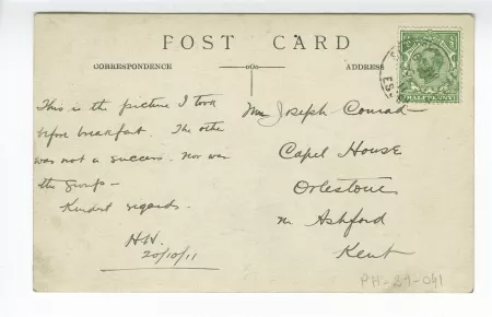 photographie-carte postale de la maison de Joseph Conrad, Capel House