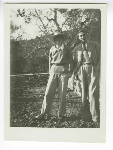 photographie de Pierre Herbart et Ethel Whitehorn, à la villa Les Audides