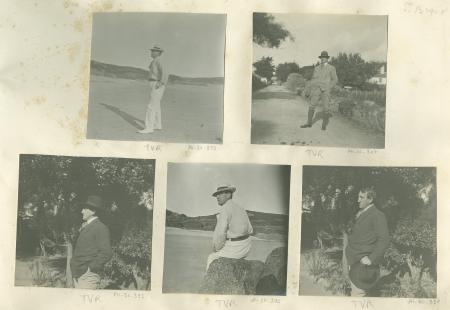 photographie de Théo Van Rysselberghe, chapeau sur la tête, marchant sur la plage, juillet-août 1908