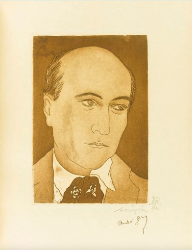 Portrait de Gide par Foujita