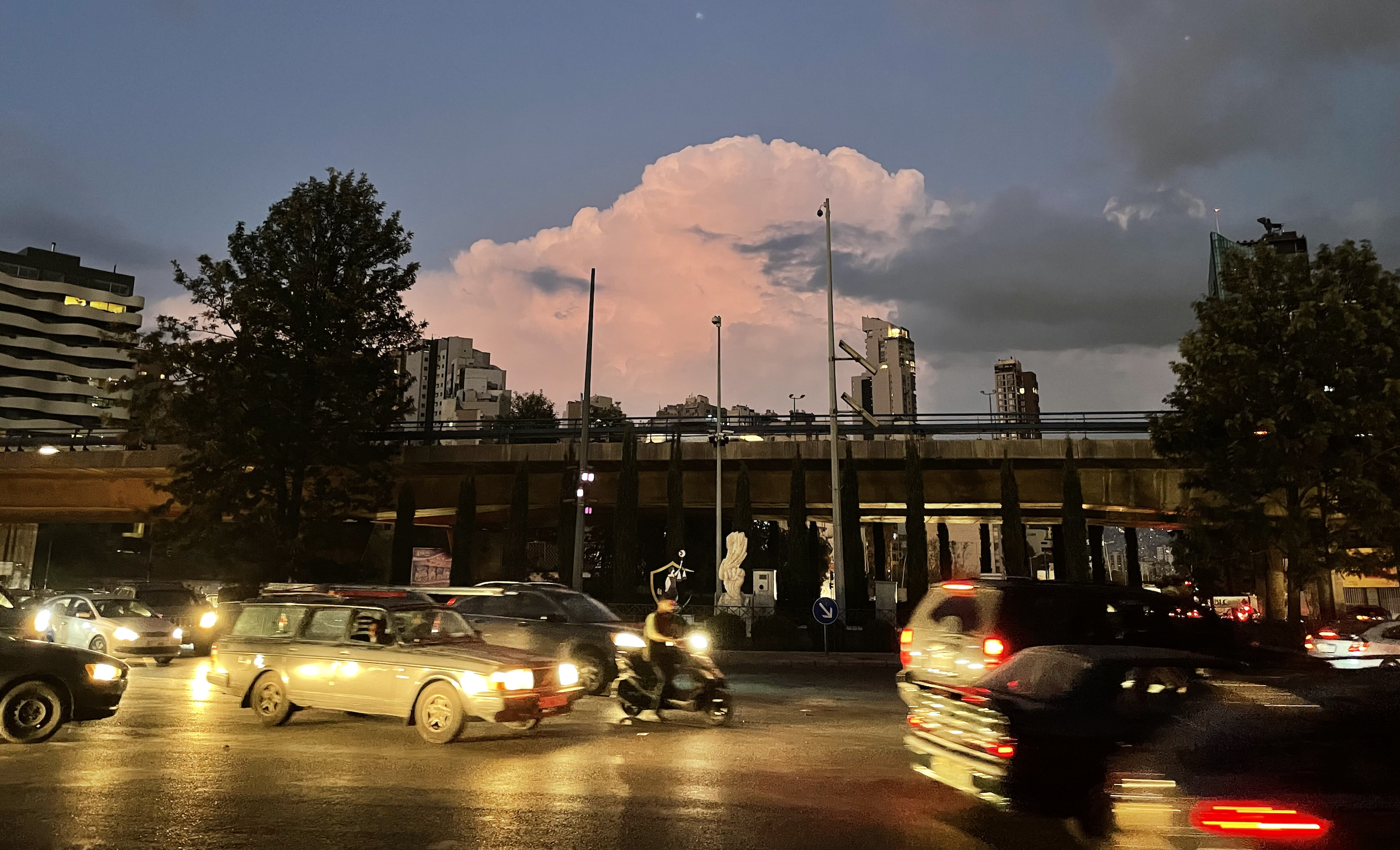 Beyrouth à la tombée du jour