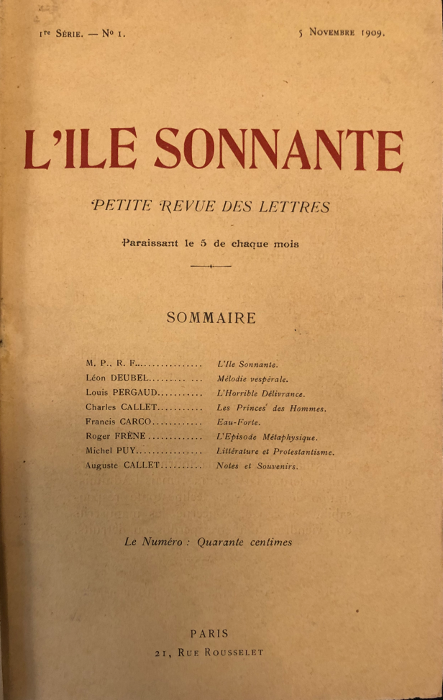Revue L'Île sonnante