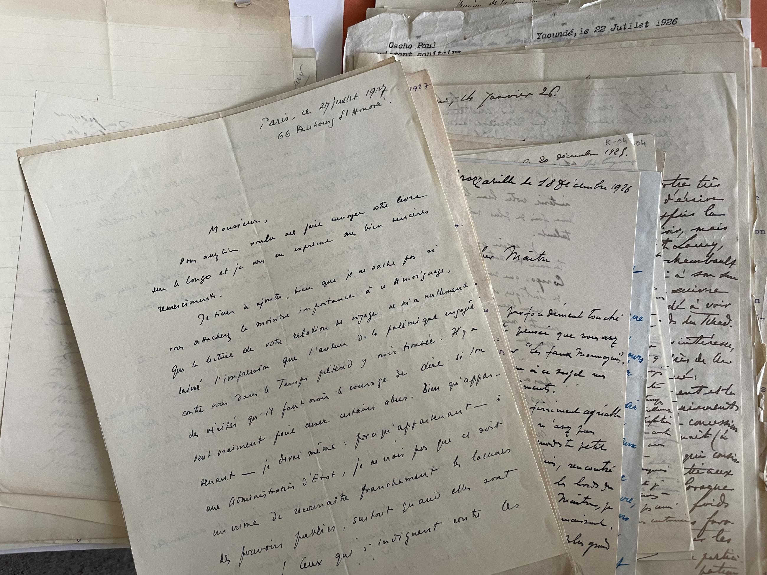 Lettres à Gide sur VaC