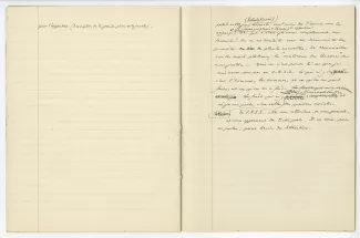 03-53-a A Gide Retour de l'URSS cahier 1 p15 verso & p16 recto