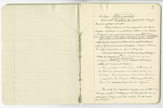 03-54-a A Gide Retour de l'URSS cahier 5 p01 verso & p02 recto