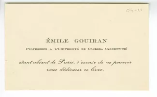04-11-c E Gouiran carte de visite déc 1933