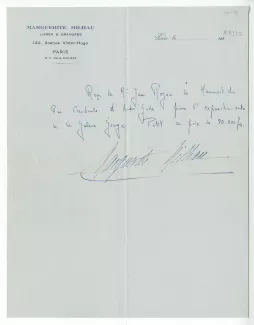 06-19-a M Milhau reçu pour Le Roi Candaule mai 1927