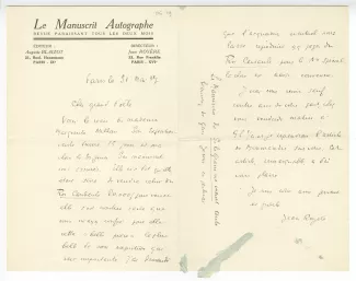 06-19-b J Royère à A Gide 31 mai 1927
