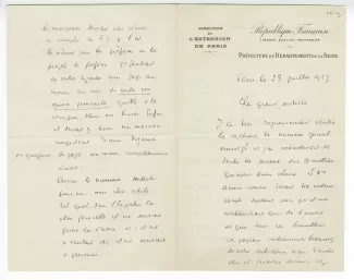 06-19-c J Royère à A Gide 23 juil 1927 p1 recto