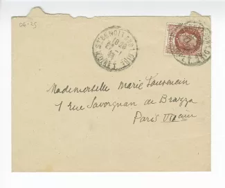 06-25-d M Jacob à M Laurencin 27 janv 1944 enveloppe