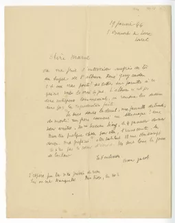 06-25-e M Jacob à M Laurencin 19 janv 1944