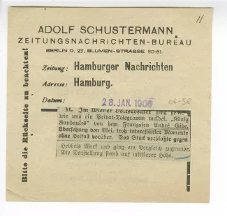 06-58-b Roi Candaule Hamburger Nachrichten 28 janv 1906