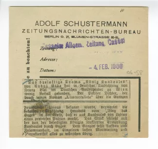 06-58-b Roi Candaule Kasselsche Allgemeine Zeitung 04 fév 1906