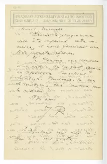 06-66-a J Rivière à A Gide 16 janv 1921 verso