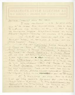 06-66-d J Rivière à A Gide 15 janv 1921 p1 verso