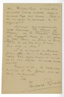 06-66-e J Rivière à A Gide 03 janv 1921 p2