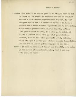 07-33-b A Gide Oedipe à Colone dans Thésée fragment 1946 dactylo
