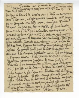 17-09-ab L Fabulet à A Gide 19 janv 1914 recto