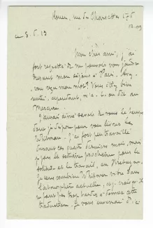 17-09-u L Fabulet à A Gide 03 juin 1913 recto