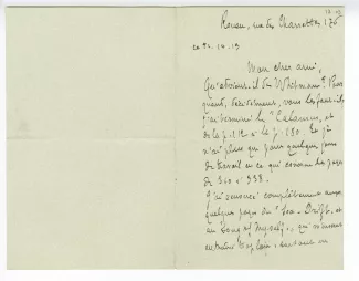 17-09-x L Fabulet à A Gide 21 oct 1913 recto