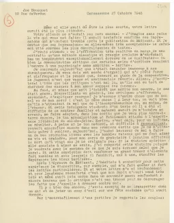 23-16-e J Bousquet à A Gide 27 oct 1945 p1