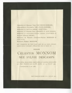 34-02-c S Monnom faire part décès 14 juil 1921
