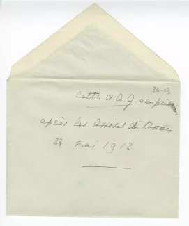 36-03 A Gide & H Le Brun 27 mai 1912 enveloppe